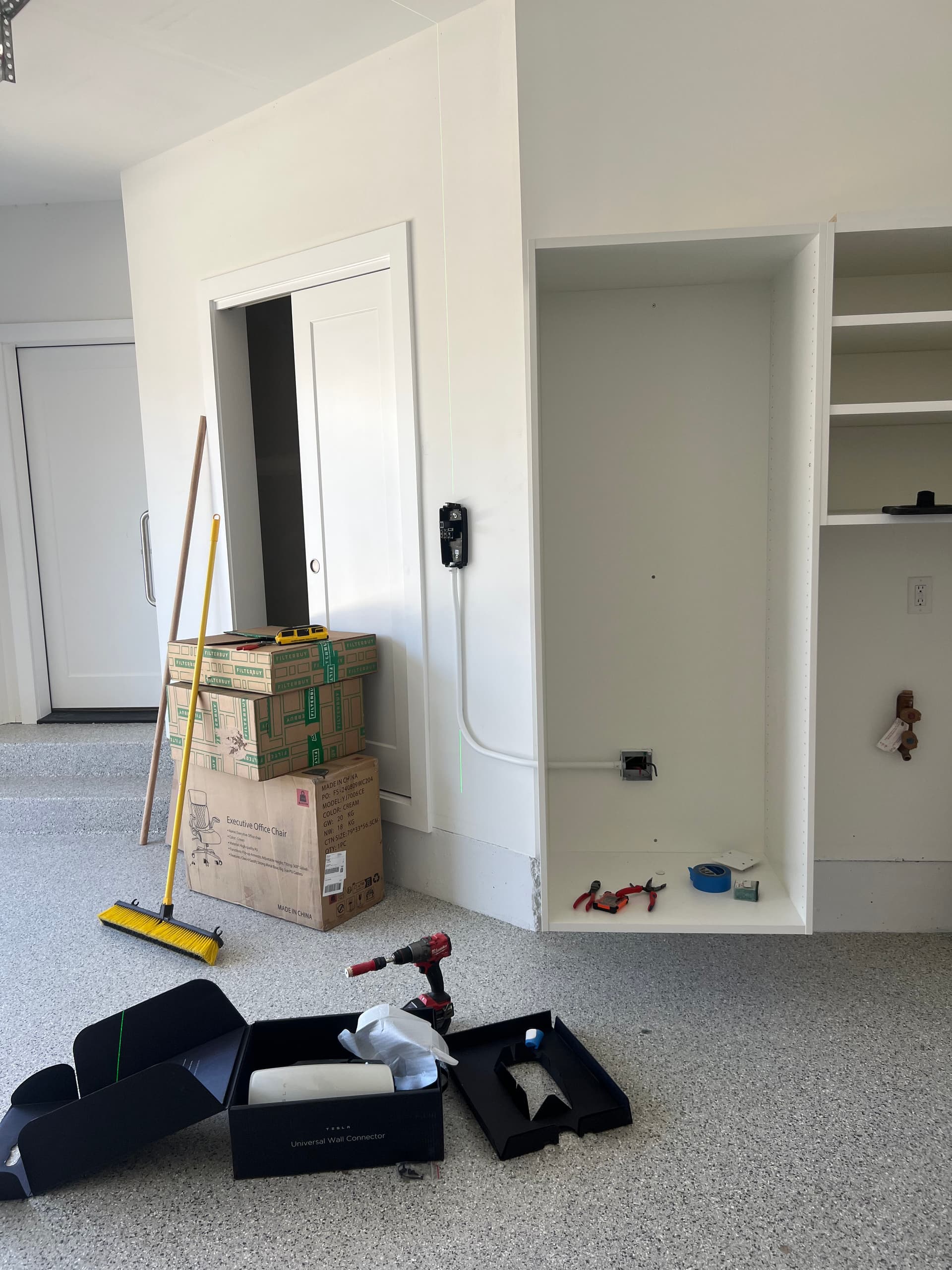 Gallery photos for Tesla Level 2 Charger and Outlet Upgrade in a Clean Garage Space: Image #2