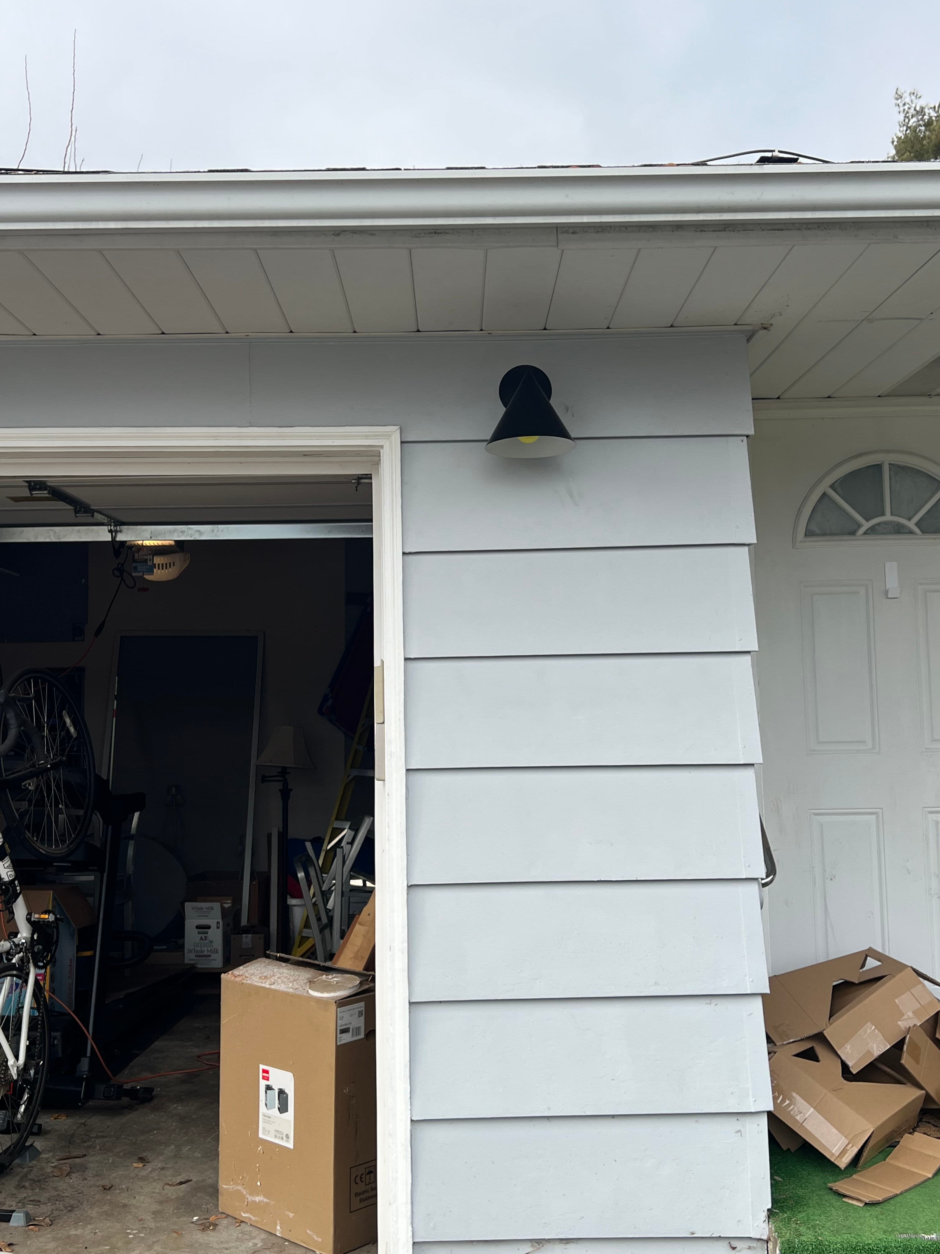 Project Garage Makeover with New Wall Sconce image